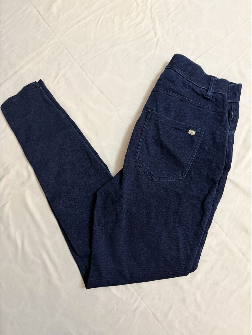 Halara Women's Straight Leg Pull On Jeans Blue Sz Small Reg Dark Blue